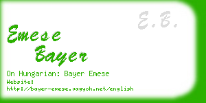 emese bayer business card